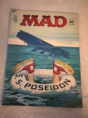 MAD Magazine #161 Sep 1973 Poseidon Adventure Parody Norman Mingo Vintage Comic
